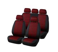 TOYOUN Juego de Completo Fundas Asientos Coche Universales para Delantero y Trasero Protector Asiento Coche Airbag Compatibles Funda Coche Asientos 5 plazas Fundas Asientos Accesorios Automóvil, Rojo