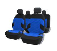 TOYOUN Juego de Completo Fundas Asientos Coche Universales para Delantero y Trasero Protector Funda Universal Cubreasiento Coche Asientos 5 plazas Fundas de Asientos Accesorios Automóvil,Negro y Azul