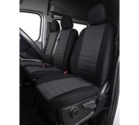 TOYOUN Juego de Fundas para Asientos de Coche para Furgonetas y Camiones de 2 + 1 Fundas Asientos Coche Universales para Delanteros Poliéster Cubre Asiento Coche Accesorios de Automóvil,Gris