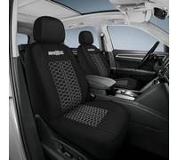 TOYOUN Par de fundas universales para asientos delanteros de coche, 2 unidades, color blanco y negro
