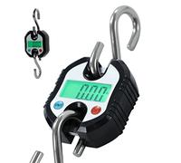 TOYPWAY Báscula Digital para Grúa, Capacidad de Carga de 150kg, Báscula Electrónica de Doble Precisión para Equipaje Colgante con Bucle Mini LCD, Balanza de Peso Resistente con Función de Tara