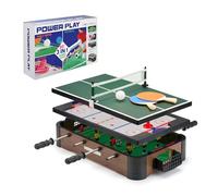 Toyrific Powerplay - Juego de Mesa 3 en 1, Juego de Mesa multijuego, Mini fútbol, Hockey y Tenis de Mesa, mesas de Billar Deportivas, Talla única