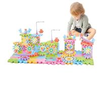 Toys Gears Toys - Juego de equipos motorizados, juguete creativo del cerebro | Ingeniería de bloques de bricolaje, herramientas de aprendizaje reutilizables, de montaje inteligente para