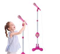 Toys Karaoke With Stand - Micrófono para niños con soporte, para niños karaoke cantar juguete musical |, micrófono musical con niños stand con función conectable, para cantar el pasatiempo para fez