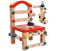 Toys of Wood Oxford Juguete de Construcción Banco de Trabajo de Madera con Tuercas y Tornillos - Juego de Herramientas para Niños