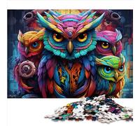 Toys Puzzle 1000 Pieces for Adults Difficult Jigsaw Puzzles Animal Owl Wood Puzzle for Adults Kids 14+ Precision Cut 1000 Piece Jigsaw Puzzle 1000pcs(50x75cm)
