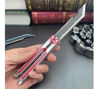 TOYS TOP WONDERS Cuchillo Mariposa RGX 11z Pro de Valorant, Réplica de Colección en Aleación de Zinc, 21cm con Soporte, Merchandising Premium para Setup Gamer (Rojo)
