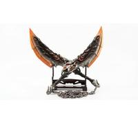 TOYS TOP WONDERS Figura 3D Replica Doble PRIMORDIUM Melee Valorant 22cm Naranja Metal Soporte Expositor Decoracion Setup Gaming Merchandising Coleccionable