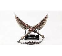 TOYS TOP WONDERS Figura 3D Replica Doble PRIMORDIUM Melee Valorant 22cm Rojo Metal Soporte Expositor Decoracion Setup Gaming Merchandising Coleccionable