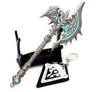TOYS TOP WONDERS Hacha Shadowmourne World of Warcraft Miniatura Coleccionable Aleación de Zinc 18 cm Modelo 3D Antioxidante con Soporte y Llavero