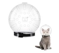 Toysructin Bozal de gato astronauta, casco de burbujas ajustable para gatos, bozal de gato para aseo, máscara de mascotas, bozal de aire para sujetar las uñas, recortar el baño, transparente,