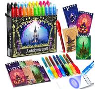 Toyssa 48 Piezas Relleno Piñata, Regalos Detalles Cumpleaños Niños con Boligrafo Tinta Invisible & Libreta, Regalos Fiesta Cumpleaños Infantil Artículos de Fiesta para Niños Niñas (Magia)