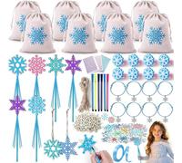 Toyssa Frozen Relleno Piñata, Regalos Detalles Cumpleaños Niños con Varitas Mágicas de Hadas Lápices de Acuarela Bolsas con Cordón Pulseras Pegatinas Anillo, Elsa Regalos Fiesta Cumpleaños Infantil