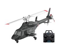 ToysWeltX Mini helicóptero A61 1/52 Air-Wolf de 2,4 GHz de 4 canales con un rotor, sin flybar y retención óptica de altitud (RTF)
