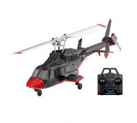 ToysWeltX Mini helicóptero A61 1/52 Air-Wolf de 2,4 GHz de 4 canales con un rotor, sin flybar y retención óptica de altitud (RTF)