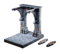 TOYVERSE Base de exposición para modelo Compatible con figuras de 1/12 a 1/18, GT003B, Campo de corredor de ciencia ficción gótica para figuras de acción de estilo Warhammer, 15 años y más