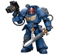 TOYVERSE JOYTOY 1/18 - Figura de acción Warhammer 40,000, Sargento del Escuadrón Terminator de los Ultramarines con Espada de Energía y Baliza de Teletransporte, Articulaciones Móviles Modelo de