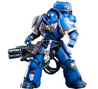 TOYVERSE JOYTOY 1/18 Figura de acción Warhammer 40.000, Space Marine 2, Ultramarines Heavy Artificer Armor with Relic Multi-Melta, Articulaciones Móviles, Modelo de Personaje Más de 15+