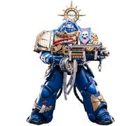 TOYVERSE JOYTOY 1/18 Figura de Acción Warhammer 40,000, Space Marine 2, Ultramarines Heavy Relic Primus Armor con Rifle de Bolt de Relic Heavy, Modelo de Caracter Móvil con Articulaciones, 15 años y
