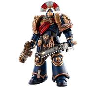 Toyverse JOYTOY 1/18 - Figura de acción Warhammer 40,000, Space Marine 2, Ultramarines Relic Secundus Armour with Artificer Bolt Rifle, chainsword and Bolt Pistol, modelo de personaje