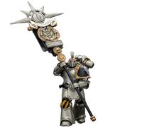 TOYVERSE JOYTOY 1/18 Figura de acción Warhammer The Horus Heresy, Iron Warriors Command Squad Chosen con estandarte de la Legión, articulaciones móviles Modelo de personaje