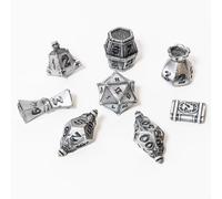 TOYVERSE Juego de dados poliédricos de dos colores, color estaño antiguo, dados de aleación, adecuado para D&D, DND, RPG, MTG, mazmorras y dragones, juegos de mesa y juegos de rol, 15 años y más