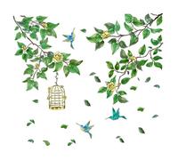 Toyvian 1 Hoja Pegatinas de Pared de Plantas y Adhesivos Decorativos Decoración de Pared Tropical Salón y Dormitorio y Natural de Aplicar y Retirar