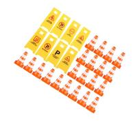 Toyvian 1 Juego de Mini señales de tráfico: Conos de Carretera, Juego Educativo para niños: Mejora Las Habilidades motoras y la comprensión de Las de Transporte.