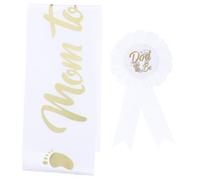 Toyvian 1 Juego Insignia de correa de fiesta pin de insignia de mamá para ser alfiler del botón de la ducha del bebé regalos de papá decoración de la insignia de baby shower constituir