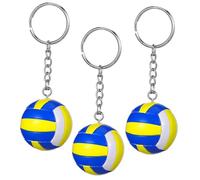 Toyvian 1 Juego Llaveros De Voleibol Adornos Deportivos Colgantes De Bola para Claves Y Bolsos Decoración De Voleibol Blanco Y Azul 3 Piezas