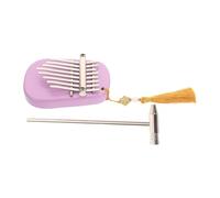 Toyvian 1 juego Mini Kalimba Teclas Portátil de Madera con Diseño Ovalado Piano de Pulgar para Principiantes y Amantes Incluye Accesorios Completos