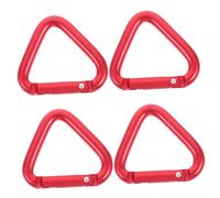 Toyvian 1 Juego Mosquetones De Aluminio Triangulares Clips De Resistentes Ganchos para Claves Camping Y Senderismo Color Rojo 4 Piezas
