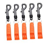 Toyvian 1 Juego Silbato De Emergencia De Plástico con Anillo Camping Senderismo Y Sonido Ensordecedor Y Duradero 5 Piezas
