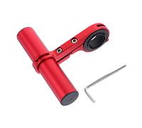 Toyvian 1 Juego Soporte de Bicicleta Extensor de Manillar Multi Función de Aleación Alargador y Antideslizante para Accesorios de Bicicleta Luces y Soportes de Rojo