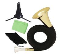 Toyvian 1 Pc Si Bemol Mayor Cuerno De Caza Trompeta Francesa Trompa Doble Instrumento De Viento Cuerno Francés Waldhorn Sonido Fuerte De La Bomba De Bocina De Aire Cuerno De Marcha Latón