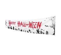 Toyvian 1 Pieza Banner de decoración de fiestas Víspera de Todos truco o trato pancarta de halloween guirnalda de fiesta colgante banderín Tela poliéster 100d