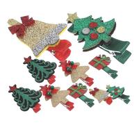 Toyvian 10 Cabello Surtido de Clips para Peinados Infantiles para Temática Navideña Diseño Clásico en Tela y Metal Varios estilos Varios estilos