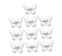 Toyvian 10 Clips Decorativos para Árbol de Navidad en Forma de ala Mini Abrazaderas para Decoración Festiva Familiar Accesorios Navideños para Fiestas y Manualidades Pack 10