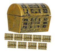 Toyvian 10 Cofres del Tesoro Miniatura Vintage de Plástico para Decoración del Hogar y Centro de Mesa en Fiestas, Estilo Delicado y Ambiente Artístico Único
