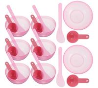 Toyvian 10 Juegos Juego de Cuencos para Mascarillas Faciales de Plástico con Espátula y Cuchara, Portátil y Multifuncional para Cuidado Piel y Viajes