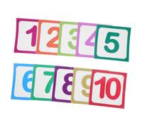 Toyvian 10 Pegatinas De Pared para Infantil, Antideslizantes, Cuadradas, con Números, para El Juego De Rayuela, Autoadhesivas, Fáciles De Aplicar.
