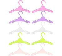 Toyvian 10 Perchas Pequeñas para Ropa de Muñecas, Mini Perchero de 18 Pulgadas, Color Surtido, Accesorios para Casas de Muñecas, Juego de 10 Piezas para Organizar Vestuario Infantil