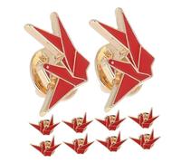 Toyvian 10 piezas Broche Origami Mil Grullas Broche De Aleación Ligera Pin Decorativo Para Mochilas Ropa Bolsos Accesorios De Dibujos Animados Diseño Divertido Y Lindo