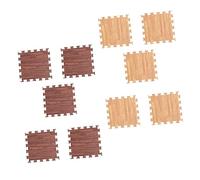 Toyvian 10 Piezas de Baldosas de Eva Veta de Madera Tapetes Antideslizantes de 30X30Cm Suelo para Gimnasio y Sala de Estar para Niños y Juegos