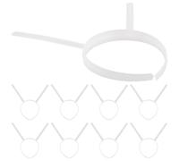 Toyvian 10 Piezas Diadema de Plástico Blanco sin Pintar Orejas Largas Estilo Dibujos Animados, Diseño Semifabricado DIY para Fiestas y Uso Diario