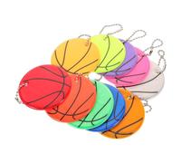 Toyvian 10 Piezas Llavero Colgante Reflectante 6cm de Baloncesto | PVC de Rejilla Reflectante, Brillo en Oscuridad, Alta Visibilidad, Caminar y Correr, Estilo Colorido