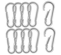 Toyvian 10 Piezas Mosquetones de para Acampada y Senderismo Clips de Seguridad con Cierre de Clips Metálicos Resistentes la para y Exterior