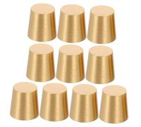 Toyvian 10 Piezas Patas de Latón para Muebles de Madera Elevadores Cónicos para Bandejas Soporte Estable para Tablas de Cortar Cajas de Joyería y Accesorios de Exhibición