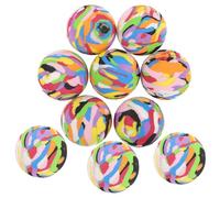 Toyvian 10 Piezas Pelotas de Golf de Entrenamiento Unidades Esponja Elástica Resistente Colores Vivos Reutilizables para Práctica Diaria Casa y Uso Interior Seguro y Cómodo