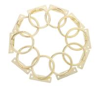 Toyvian 10 Piezas Tirador de Puerta Anilla Redonda Vintage Dorado | Aleación de Zinc Acabado Mate Satinado, Bordes Suaves para Seguridad, Adecuado para Habitaciones Infantiles y Oficinas